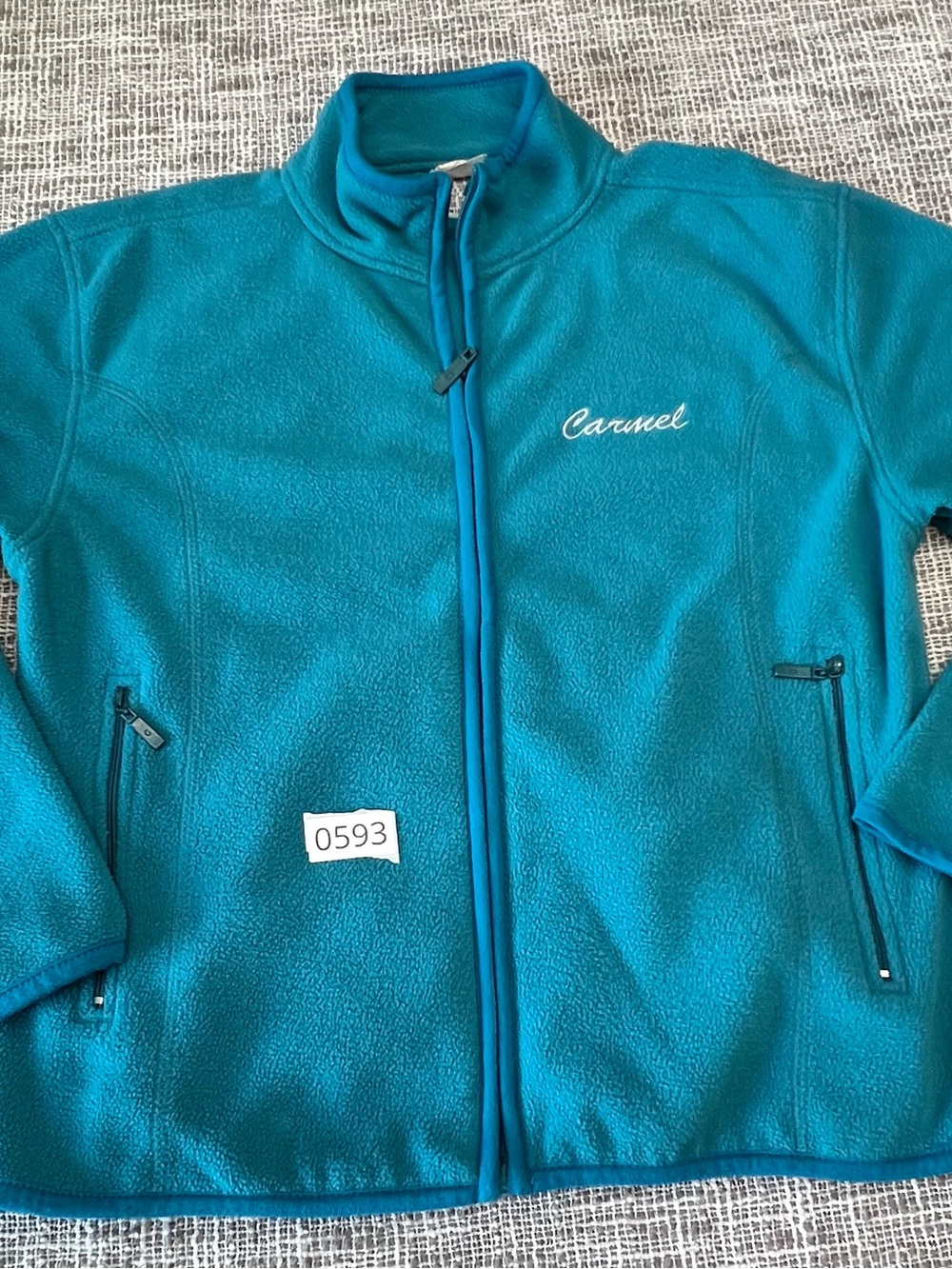 Caramel Women Teal Zip-Up Fleece Jacket